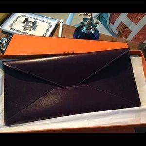 Hermes leather envelope